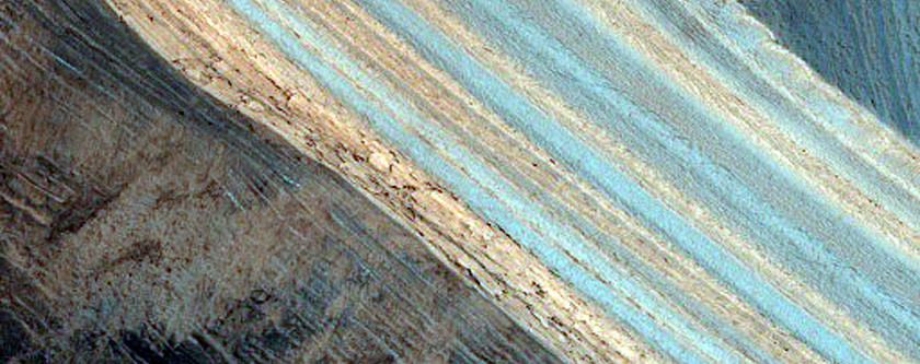 Inter-Annual Monitoring of Steep North Polar Bounding Scarp