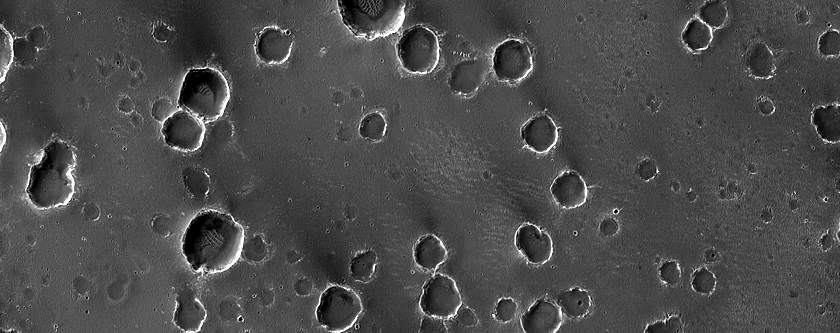 Craters in Meridiani Planum