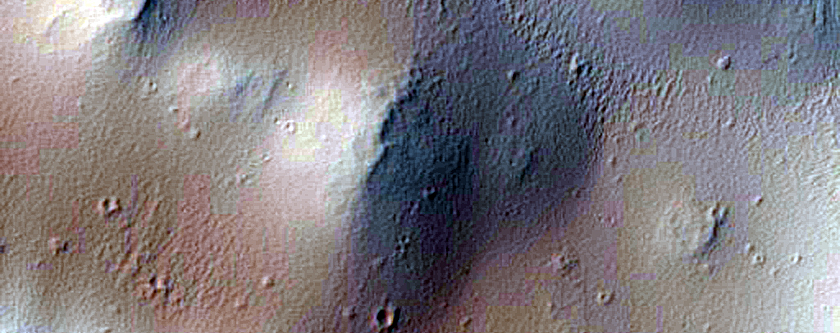 Features of Large Lobe to North-Northwest of Pavonis Mons