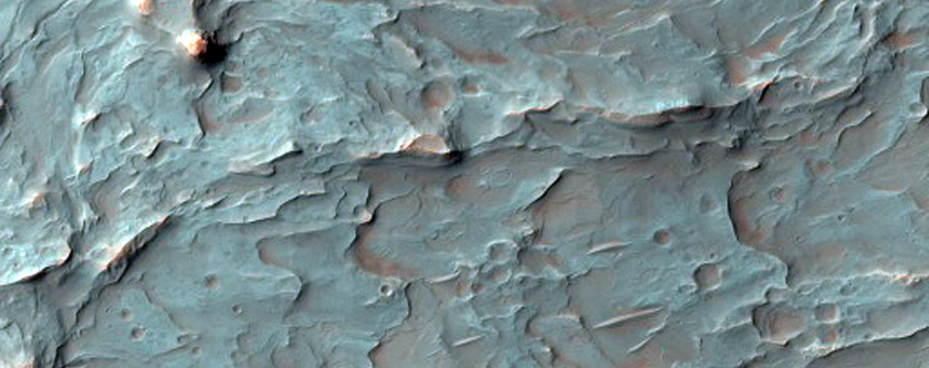 Alluvial Fan Surface in Small Crater 

