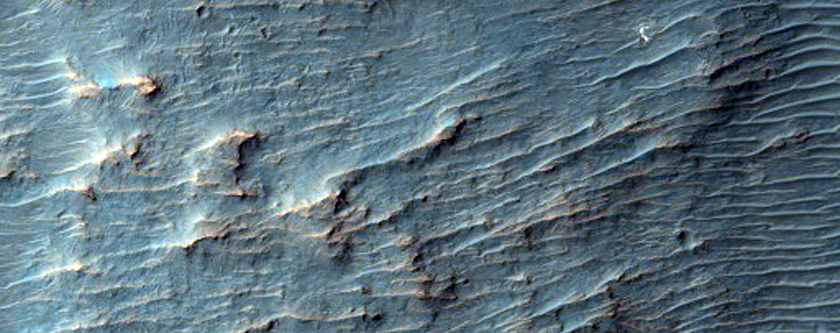 Deformed Crater in Tyrrhena Terra

