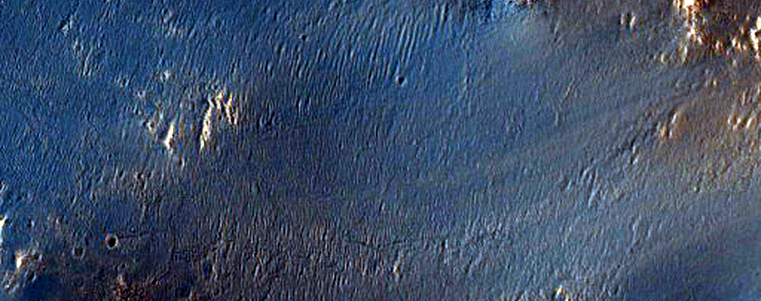 Southeast Rim of Schiaparelli Crater
