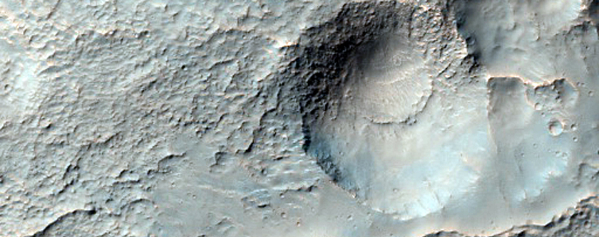 Valley Network in Noachis Terra inside Crater
