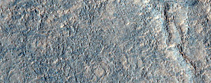 Boundary between an Elliptical Trough and Plains in Cydonia Region
