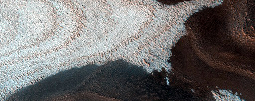 West Flank of Chasma Boreale Dunes with Furrows
