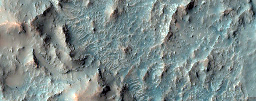 Bedrock in Center of a Large Crater in Ophir Planum
