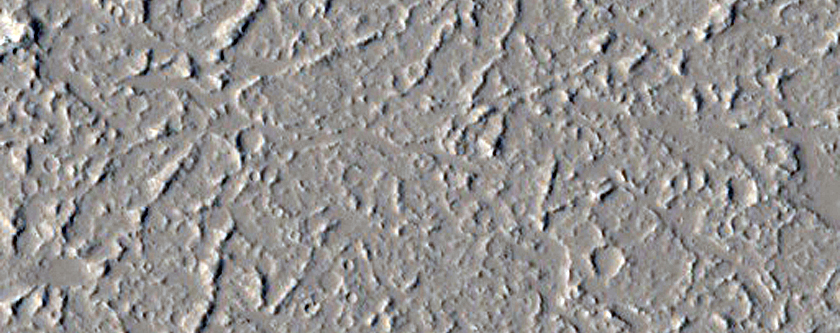 Sample Diverse Volcanic Flows South of Olympica Fossae

