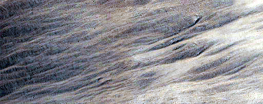 Gullied Crater Wall

