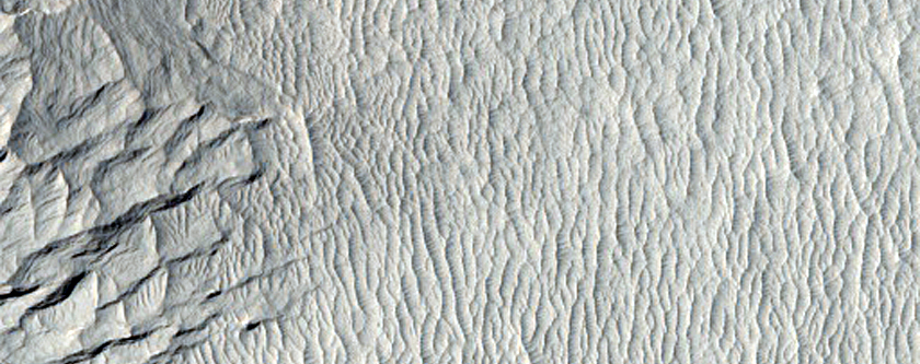 Tiered Mesa in Medusae Fossae Formation
