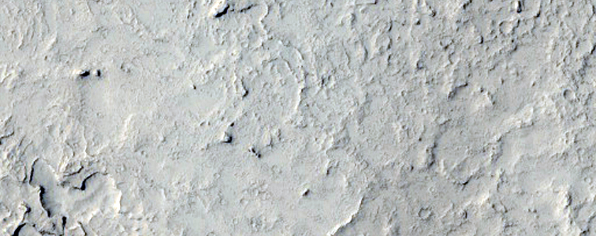 Lava Vent in Impact Crater in Elysium Planitia