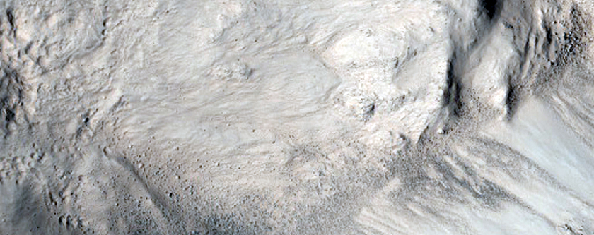 Well-Preserved Impact Crater on Alba Patera

