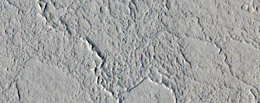 Side by Side Craters in Amazonis Planitia Lavas
