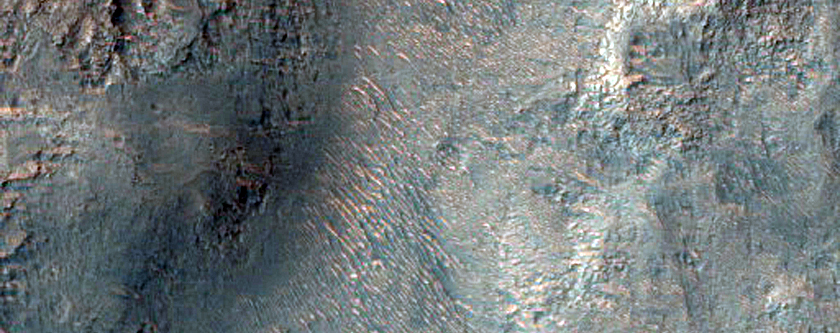 Rim of Shambe Crater and Ladon Valles
