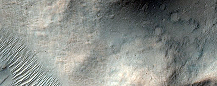 Central Structure of an Impact Crater
