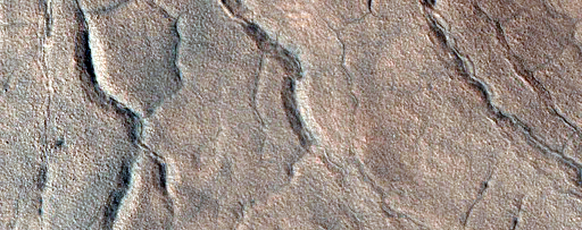 Monitor Slopes of Northern Mid-Latitude Crater
