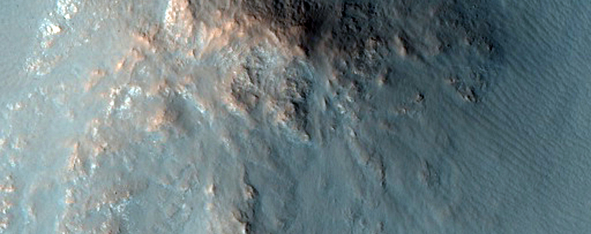 Impact Crater with Small Central Peak
