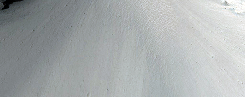 Alluvial Fan in Crater on Floor of Dawes Crater
