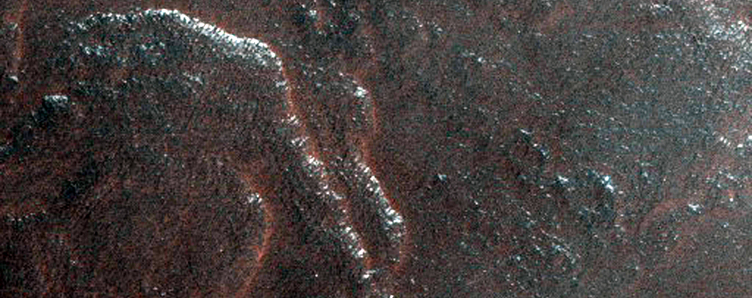 Gullied Crater Wall
