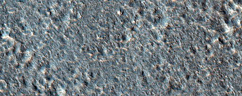 Heavily Pitted Streamlined Ejecta Lobe Originating from Mojave Crater
