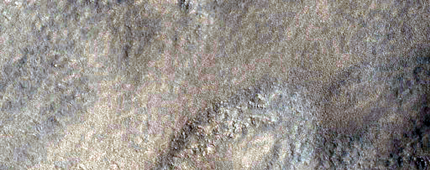 Northwest Rim of Milankovic Crater
