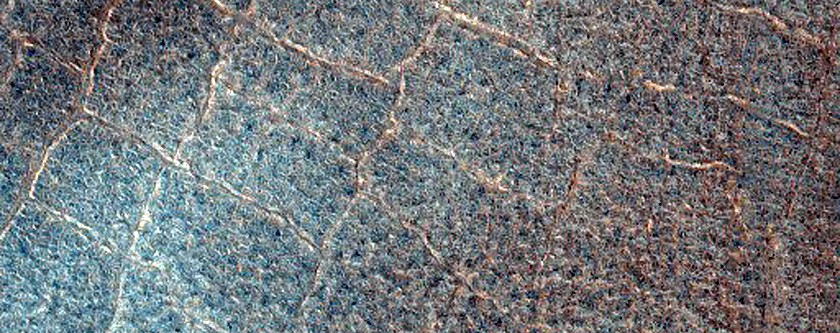 Circumpolar Crater with Summer Ice in Late Summer
