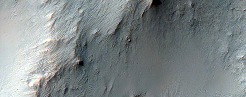 Central Uplift of 30-Kilometer Impact Crater
