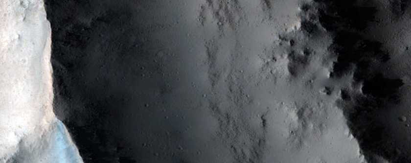 Western Rim of Well-Preserved Impact Crater
