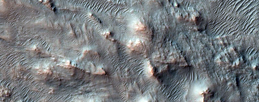 Rock Outcrops on Crater Floor

