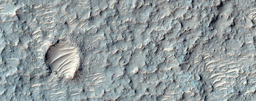 Rocky Material on Crater Floor
