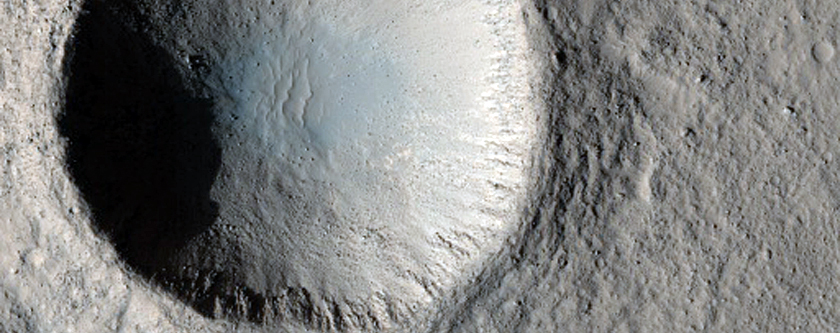 Fresh Mid-Latitude Crater
