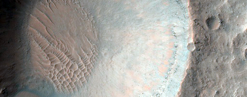 Monitor Slopes of Crater on Floor of Coprates Chasma