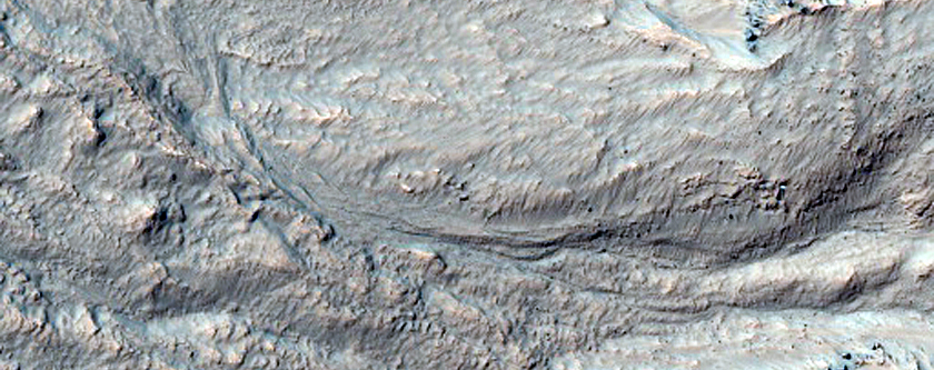 Gullies in Crater in Terra Sirenum
