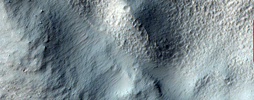 Ravines in Massive Cirque on South Side of Anseris Mons
