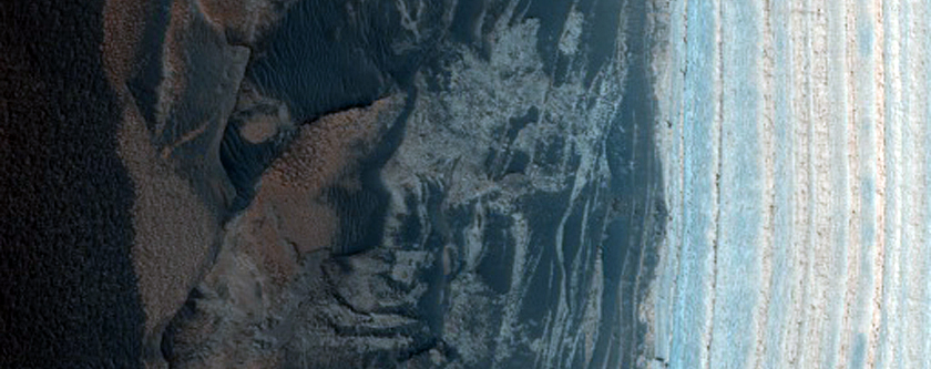 Steep North Polar Scarp
