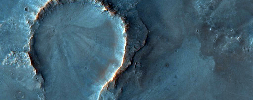 Diverse Bedrock Layers on Antoniadi Crater Floor
