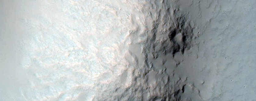 Impact Crater with Multiple Terraces
