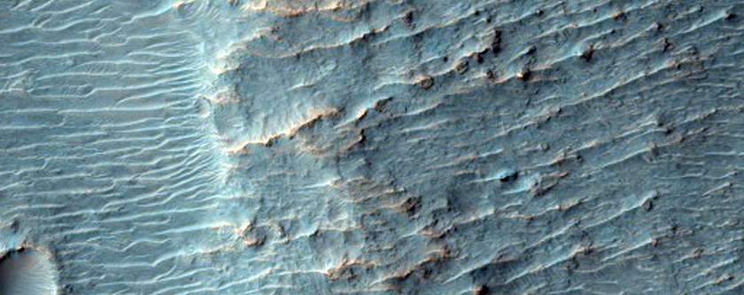 Deformed Crater in Tyrrhena Terra
