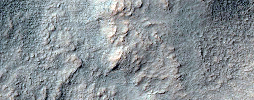 Layers in Wall of a Southern Mid-Latitude Crater
