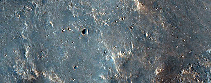 Terraced Fan-Shaped Feature in Crater in THEMIS V16553001
