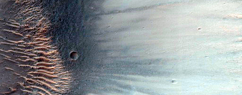 East Rim of Well-Preserved Impact Crater
