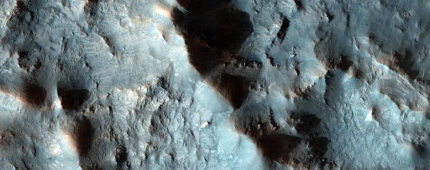 Gamboa Crater Central Uplift in Acidalia Planitia
