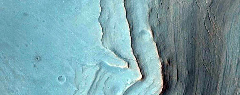 Depositional Fan on Northern Rim of Hargraves Crater
