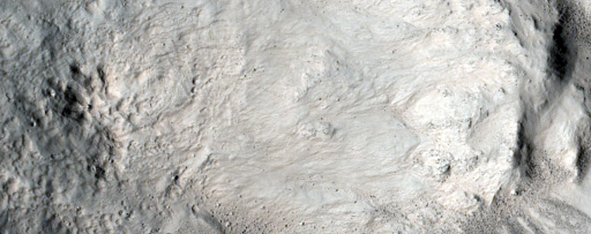 Well-Preserved Impact Crater on Alba Patera
