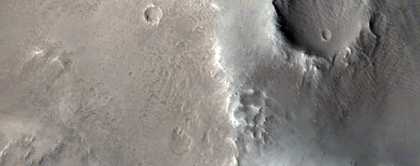 Intersection of Three Impact Craters

