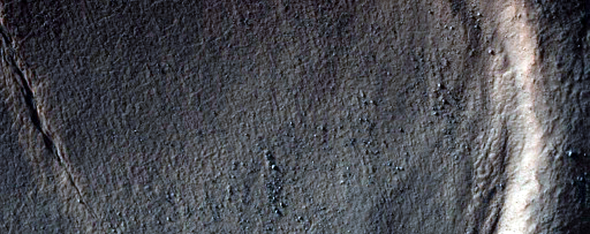 Gully with Bright Deposit
