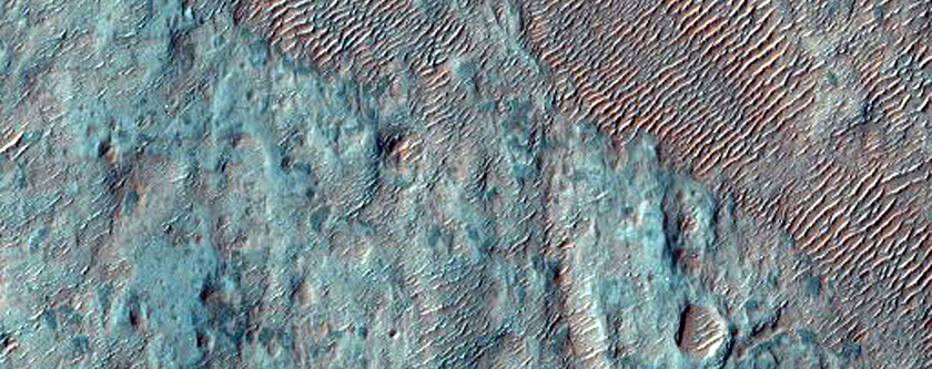Rough Fan on Crater Floor

