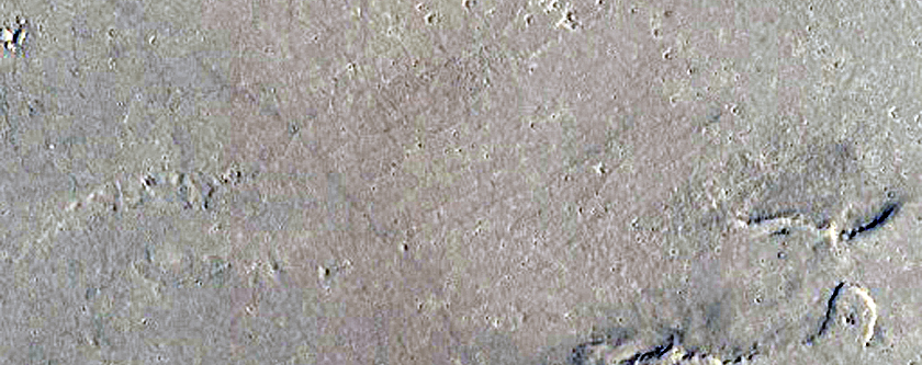 Crater Near Athabasca Valles Source
