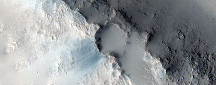South-Facing Slope of Impact Crater

