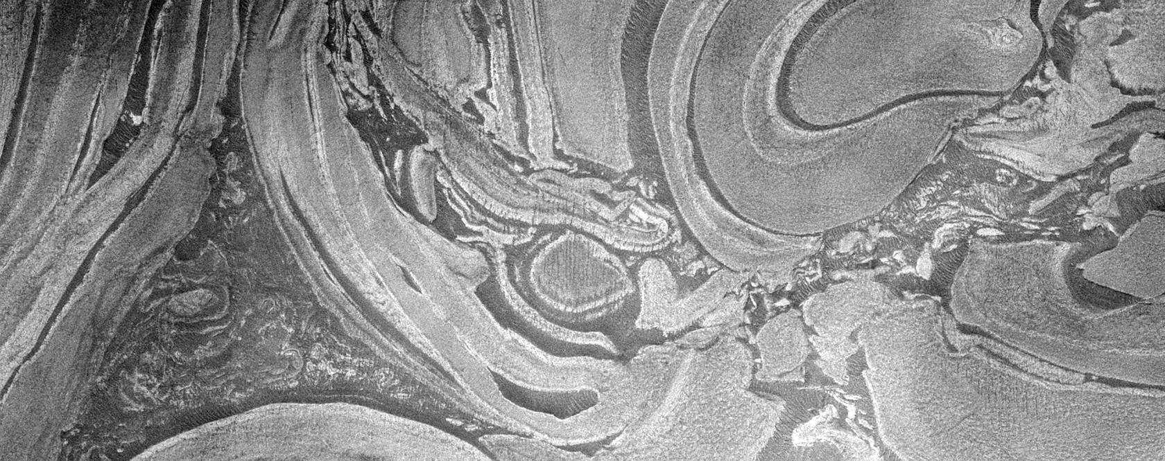 Banded Terrain in Northwest Hellas Planitia
