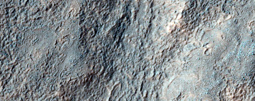 Possible Fan Associated with Channel in Northeast Hellas Planitia
